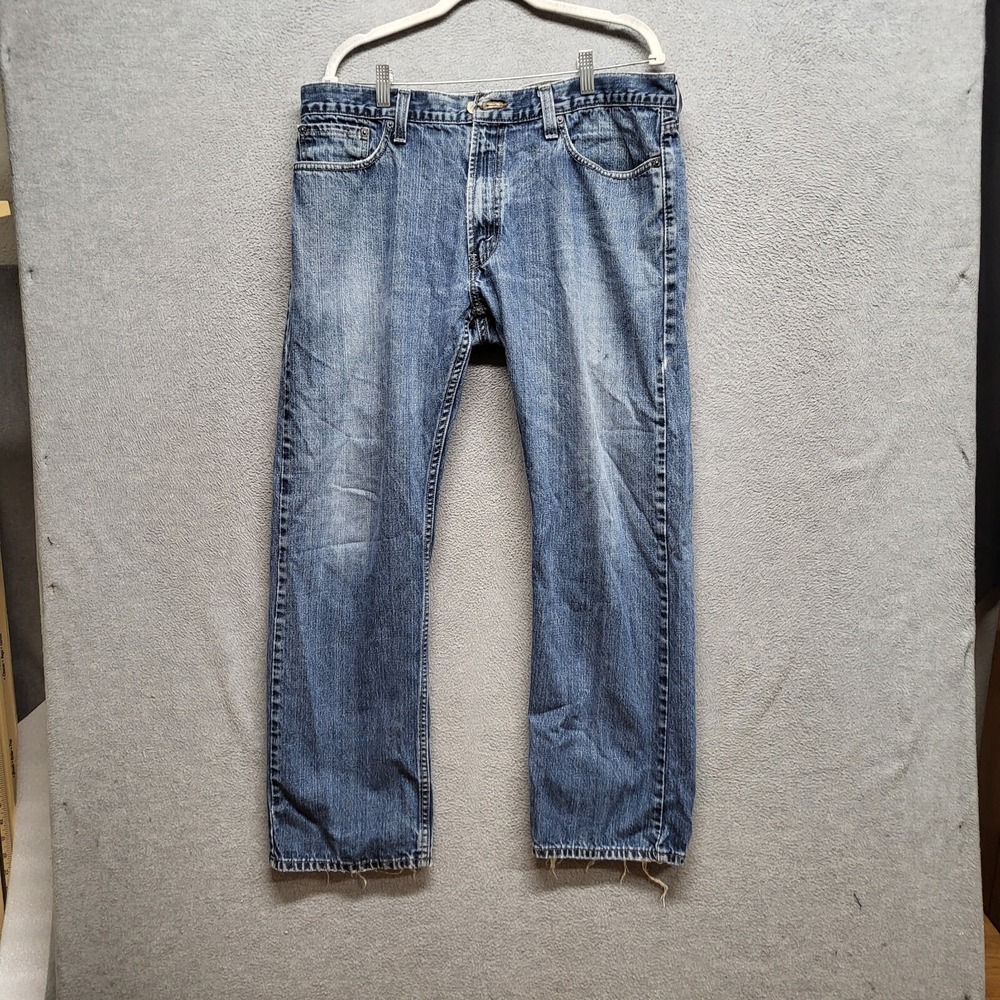 Levi's 514 Men Jeans‎ 38x30 Blue Y2K Denim Slim Fit Straight Fit Mid Rise